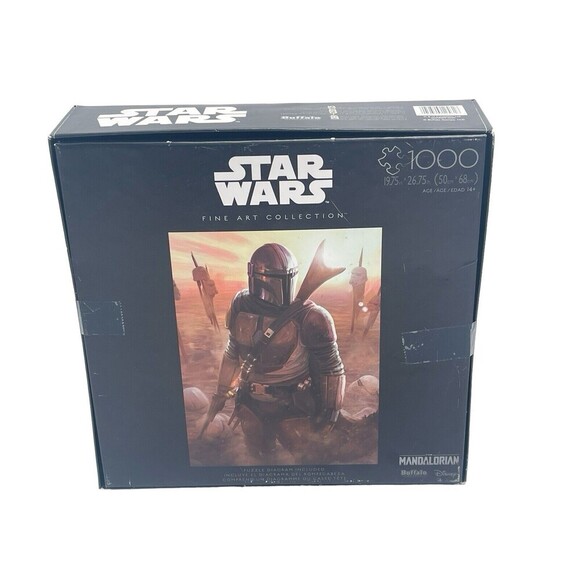 STAR WARS MANDALORIAN Disney Puzzle 1000 ART PIECE BUFFALO Games Complete - Picture 1 of 11
